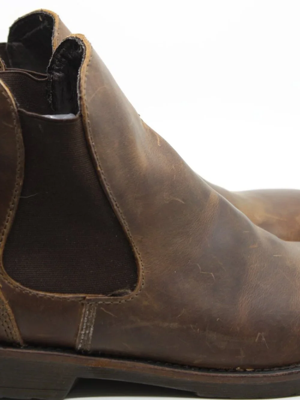 Bed Stu NWT Men Ankle Botts Brown Genuine Distress Leather S 12M Elastic Cushion